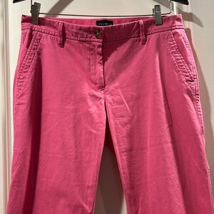 Talbots Relaxed Chino Pants flat front pockets straight leg Women Size 4 pink